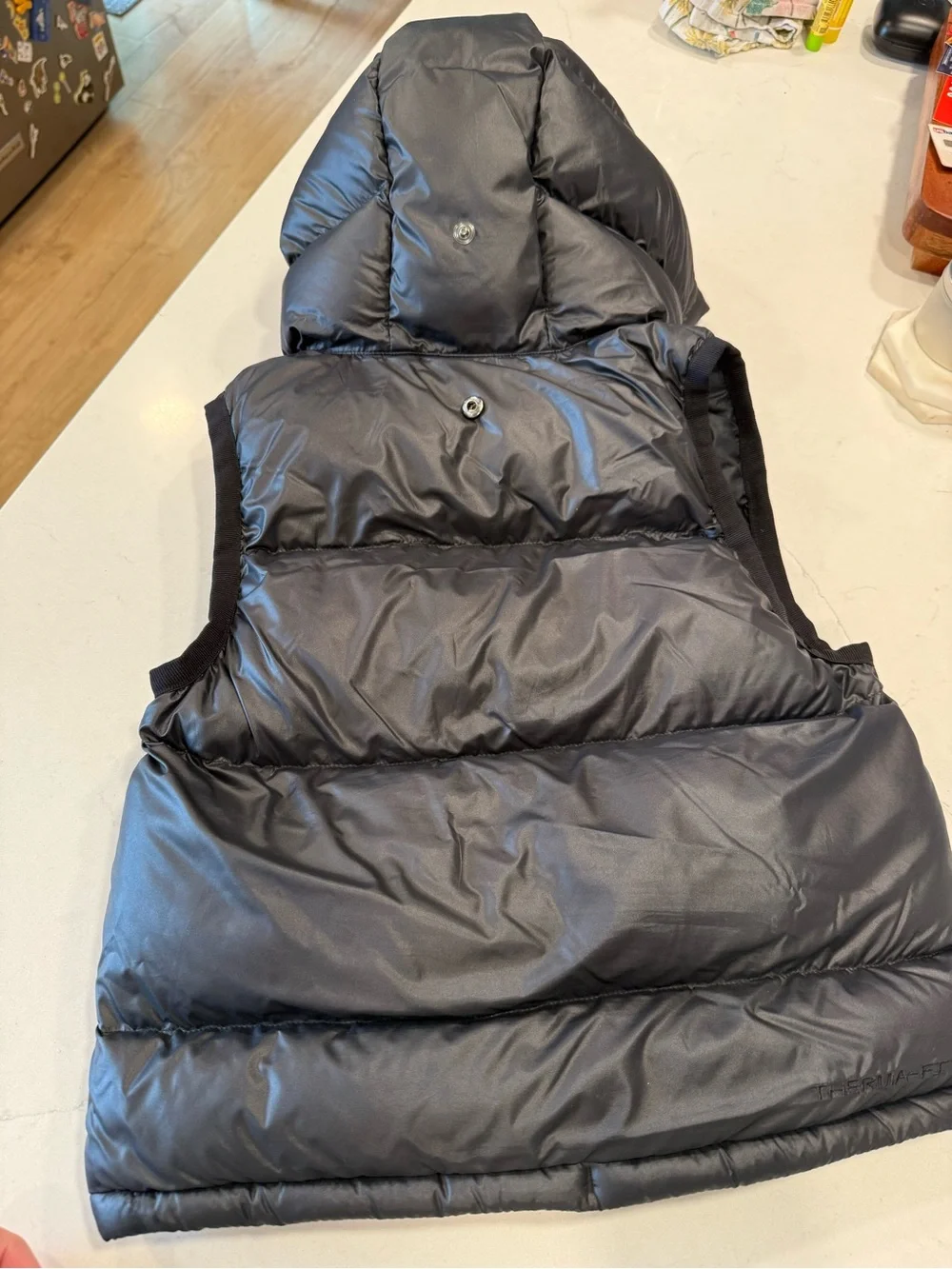 Nike Kids Black Hooded Puffer Vest